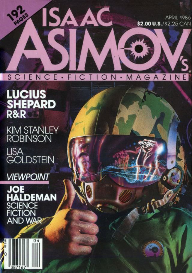 Asimov's Science Fiction cover, April 1986