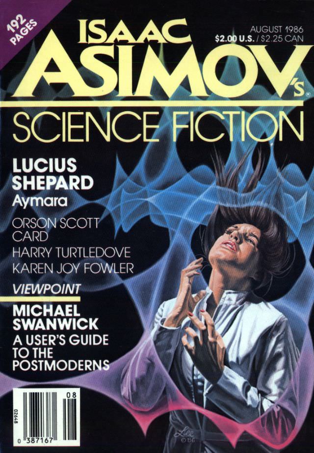 Asimov's Science Fiction cover, August 1986