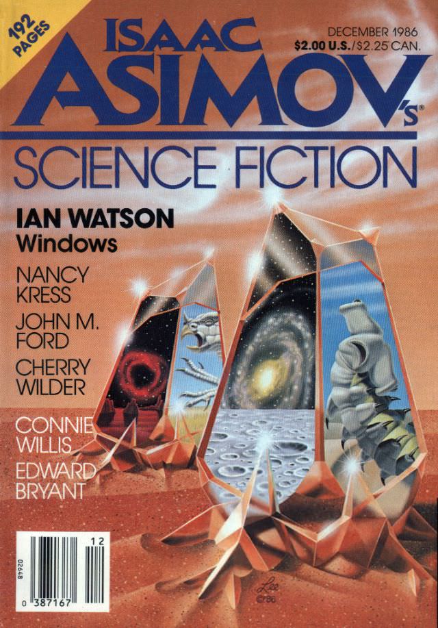 Asimov's Science Fiction cover, December 1986