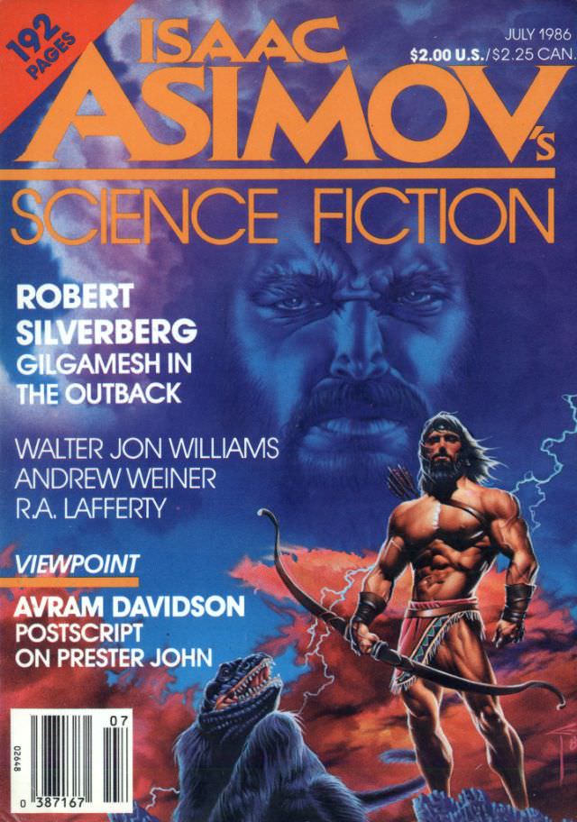 Asimov's Science Fiction cover, July 1986