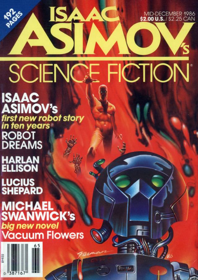 Asimov's Science Fiction cover, Mid-December 1986