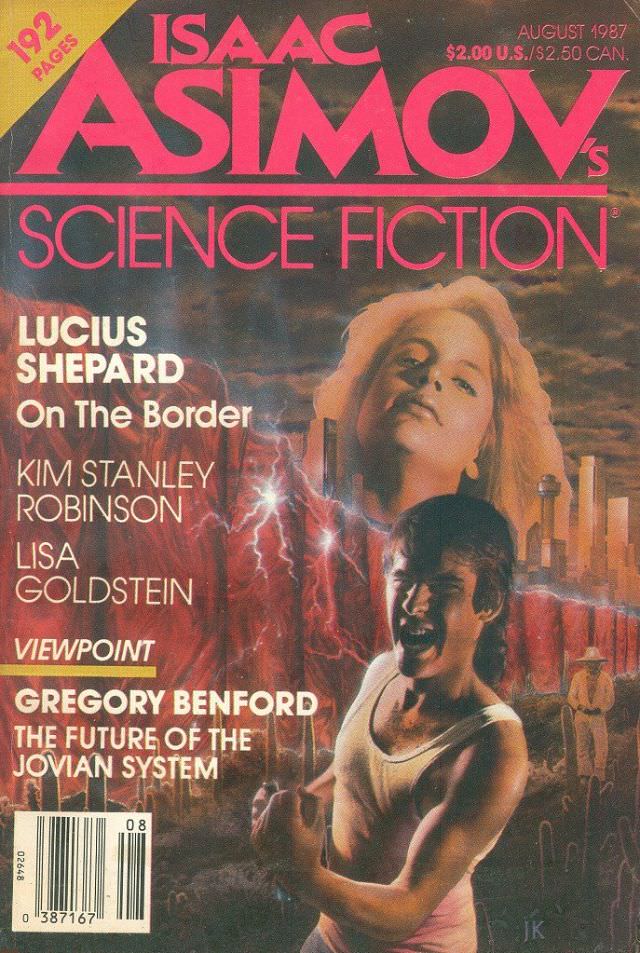 Asimov's Science Fiction cover, August 1987