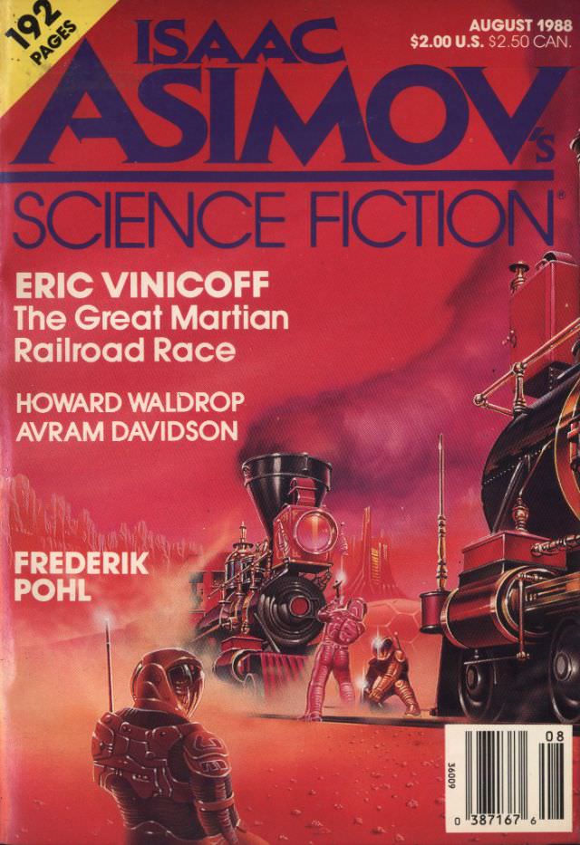 Asimov's Science Fiction cover, August 1988