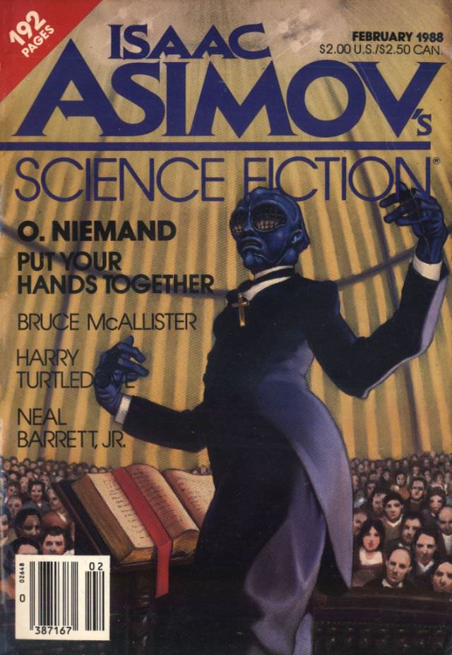 Asimov's Science Fiction cover, February 1988
