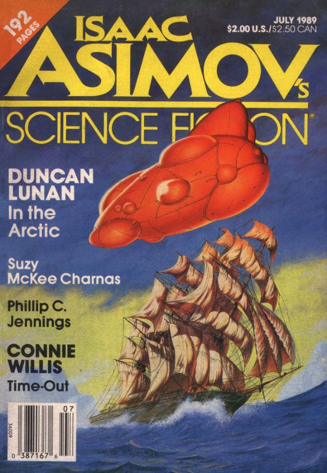 Asimov's Science Fiction cover, July 1989