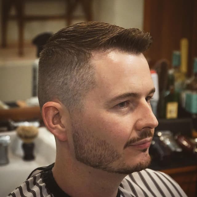 Side Swept Crew Cut