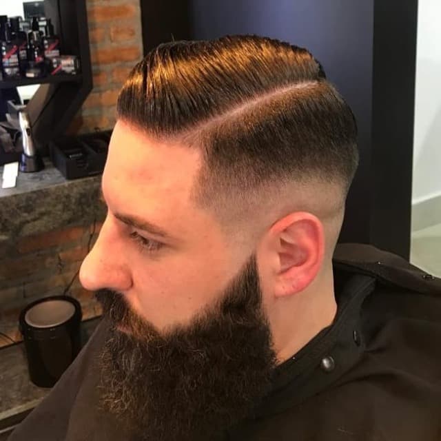 Ivy League Haircut with Beard