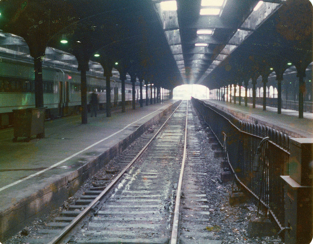 The Erie Lackawanna railroad terminal, 1975