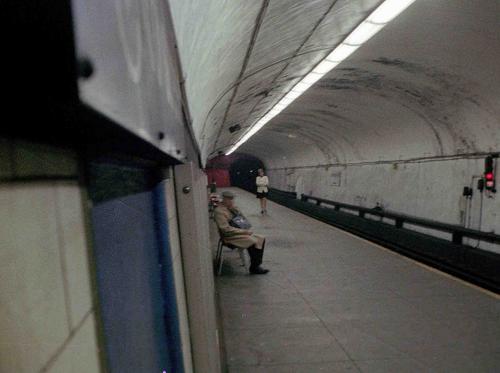 The Exchange Place PATH station, Jersey City, March 1975