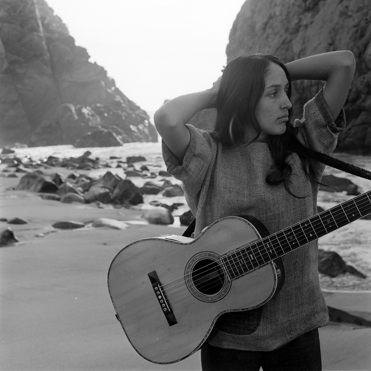 Relaxing with a Purpose: Joan Baez Enjoys a Day at the Beach