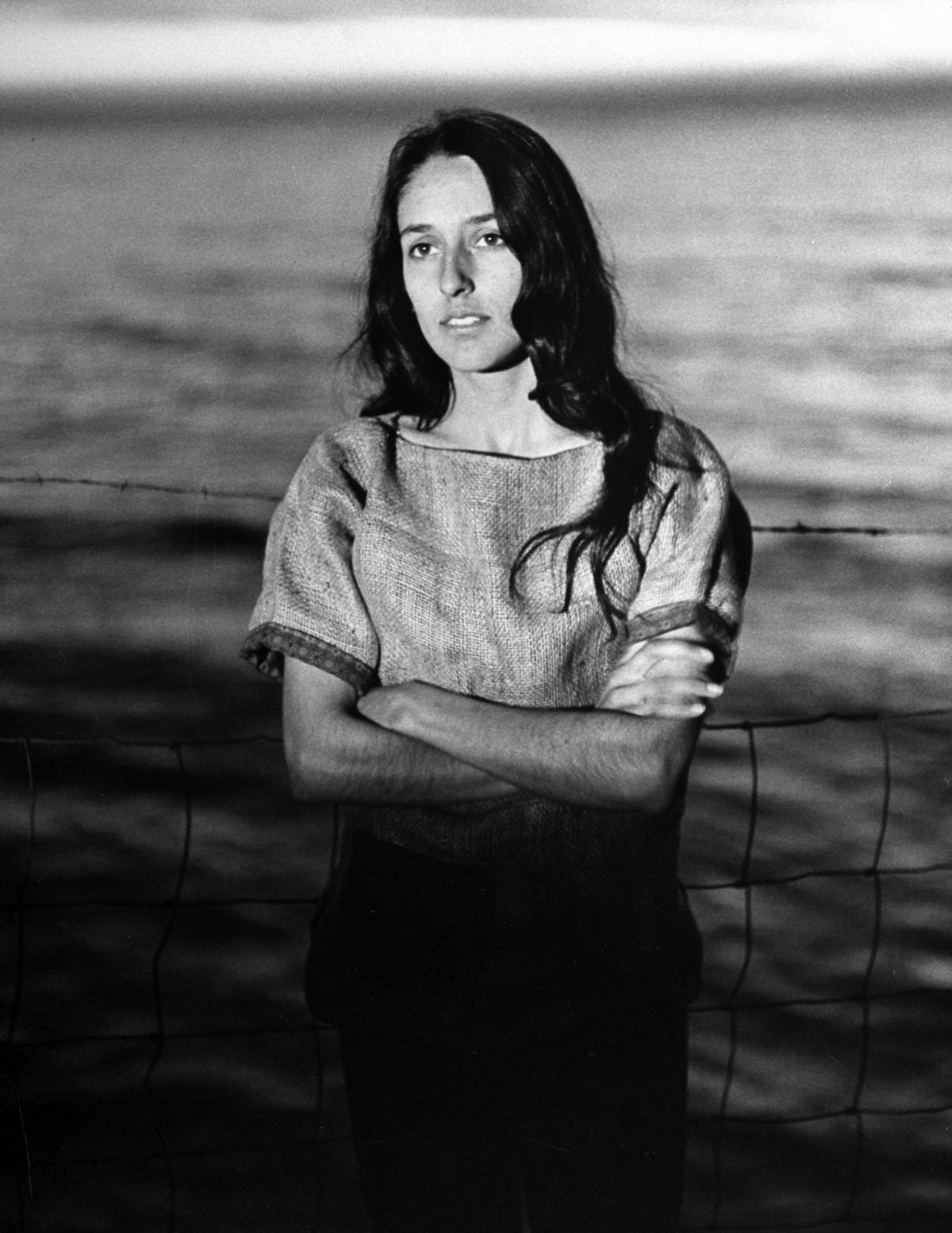 Relaxing with a Purpose: Joan Baez Enjoys a Day at the Beach