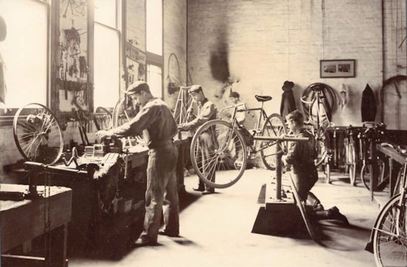 The Innovative Lewis Cycle and Motor Works Factory: A Look inside the Factory in Adelaide from the 1900s