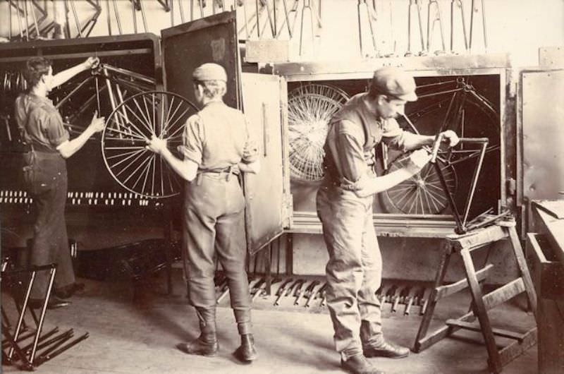 The Innovative Lewis Cycle and Motor Works Factory: A Look inside the Factory in Adelaide from the 1900s