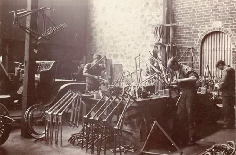 The Innovative Lewis Cycle and Motor Works Factory: A Look inside the Factory in Adelaide from the 1900s