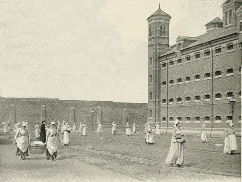 The “Baby Parade” at female part of Wormwood Scrubs Gaol.