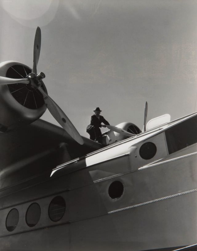 Igor Sikorsky and the Pan-American Clipper, 1935.