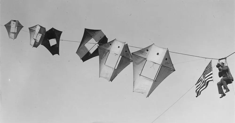 Al Moffatt records a film while aloft at the Brockton Fair in Massachusetts.