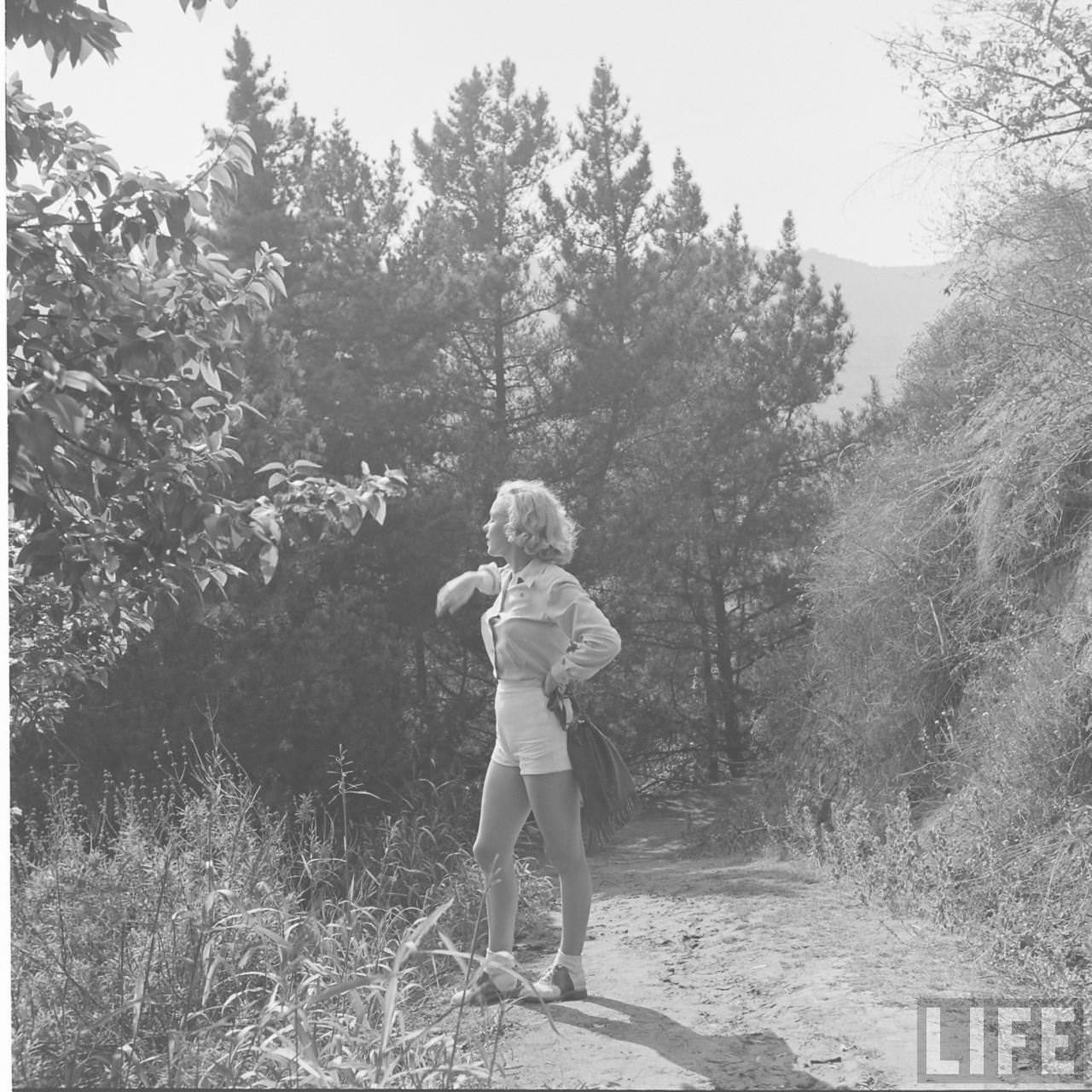 The Girl Next Door: Iconic Photographs of Marilyn Monroe Hiking in the Woods, 1950