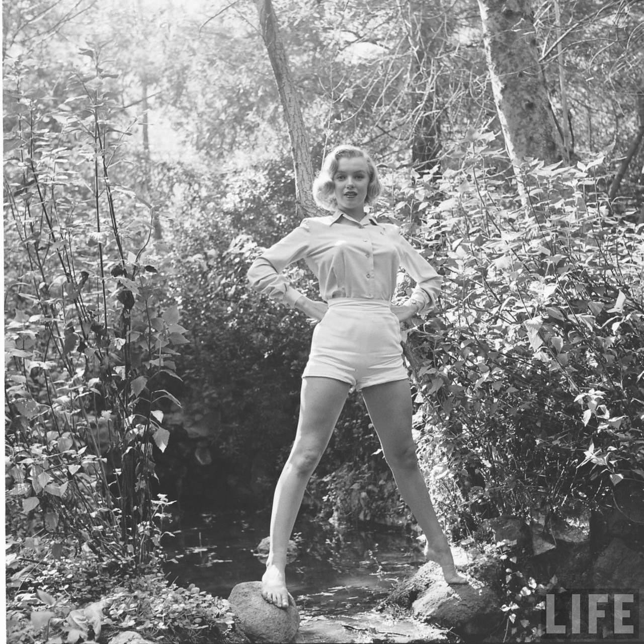 The Girl Next Door: Iconic Photographs of Marilyn Monroe Hiking in the Woods, 1950