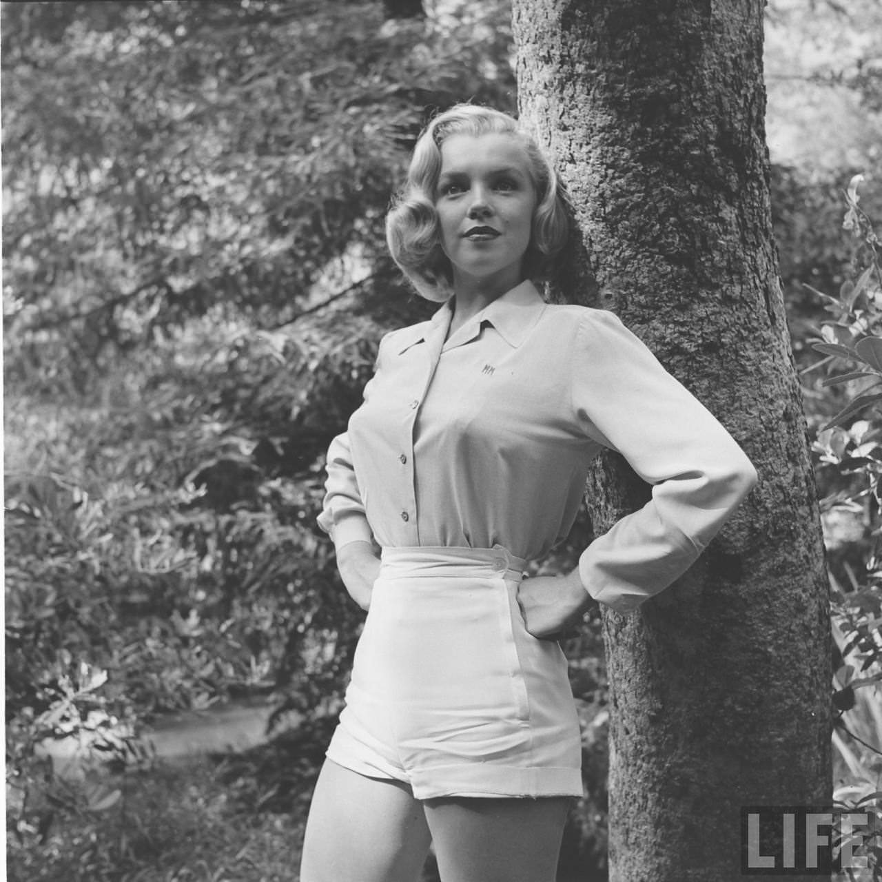 The Girl Next Door: Iconic Photographs of Marilyn Monroe Hiking in the Woods, 1950