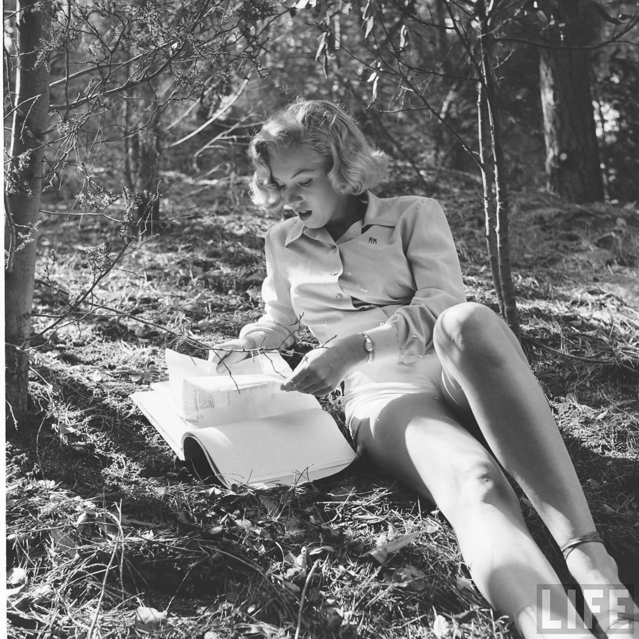 The Girl Next Door: Iconic Photographs of Marilyn Monroe Hiking in the Woods, 1950