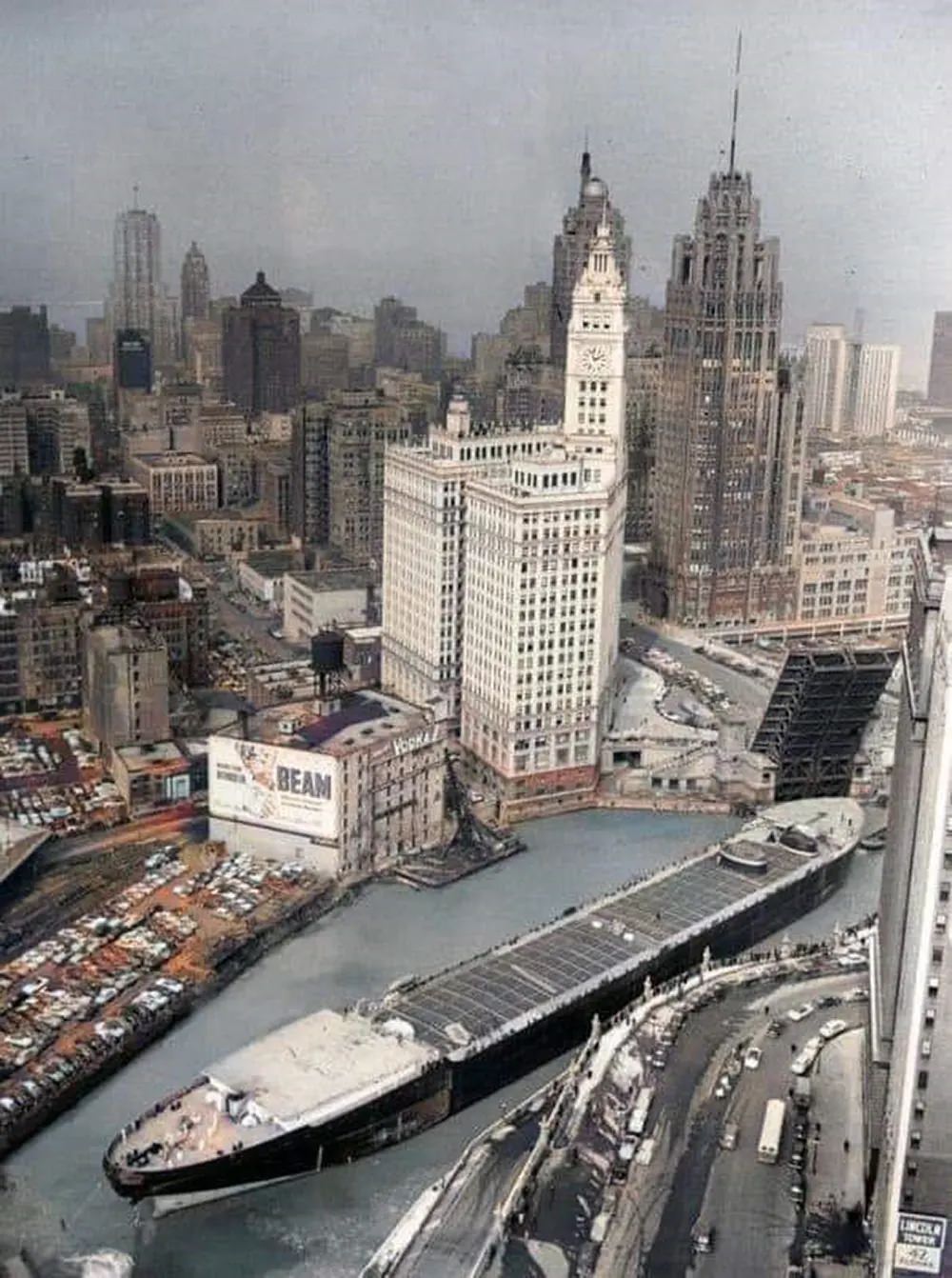 The Marine Angel's Historic Journey Through the Chicago River in 1953