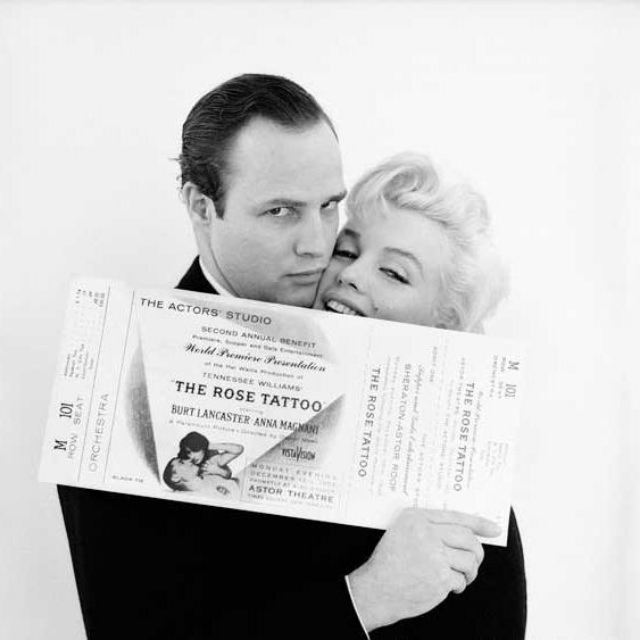 Holding a Big Ticket to Fame: Marlon Brando and Marilyn Monroe in 1955