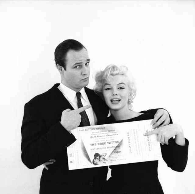 Holding a Big Ticket to Fame: Marlon Brando and Marilyn Monroe in 1955