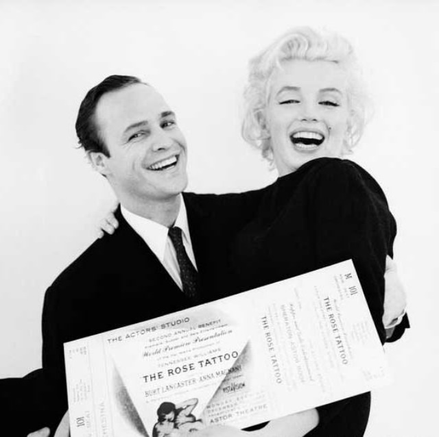 Holding a Big Ticket to Fame: Marlon Brando and Marilyn Monroe in 1955