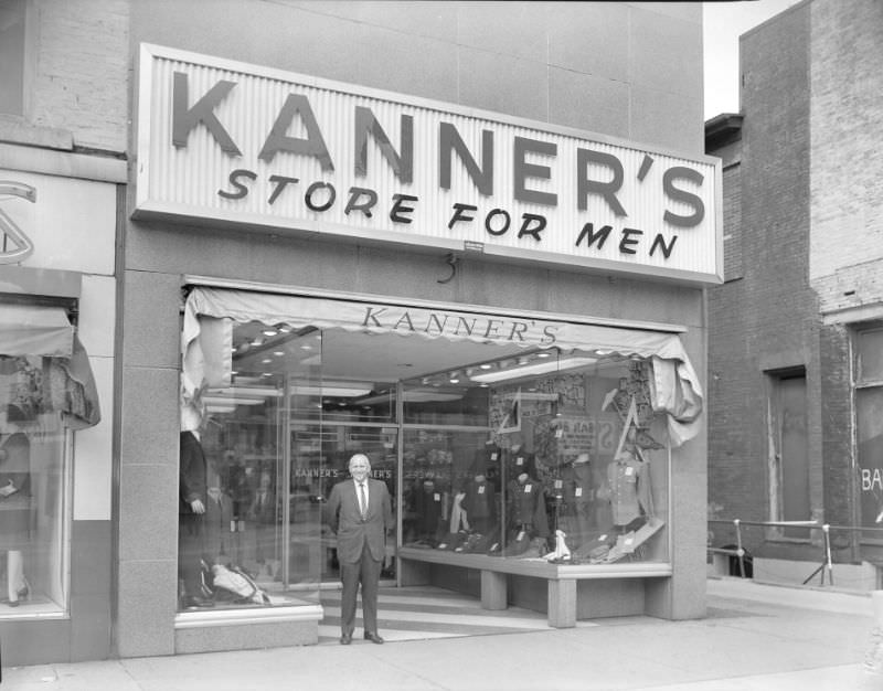Kanner’s men’s store, Massillon, Ohio, August 1966