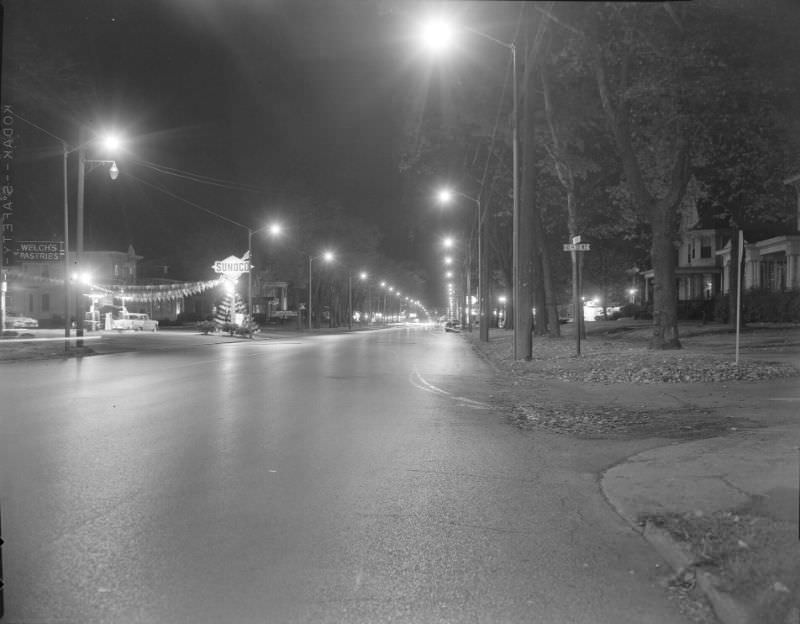 Lincoln Way E at 10th St SE, Massillon, Ohio, 1960s