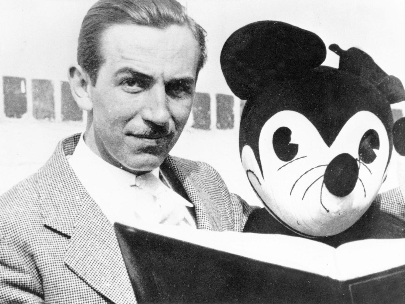 Walt Disney with Mickey Mouse