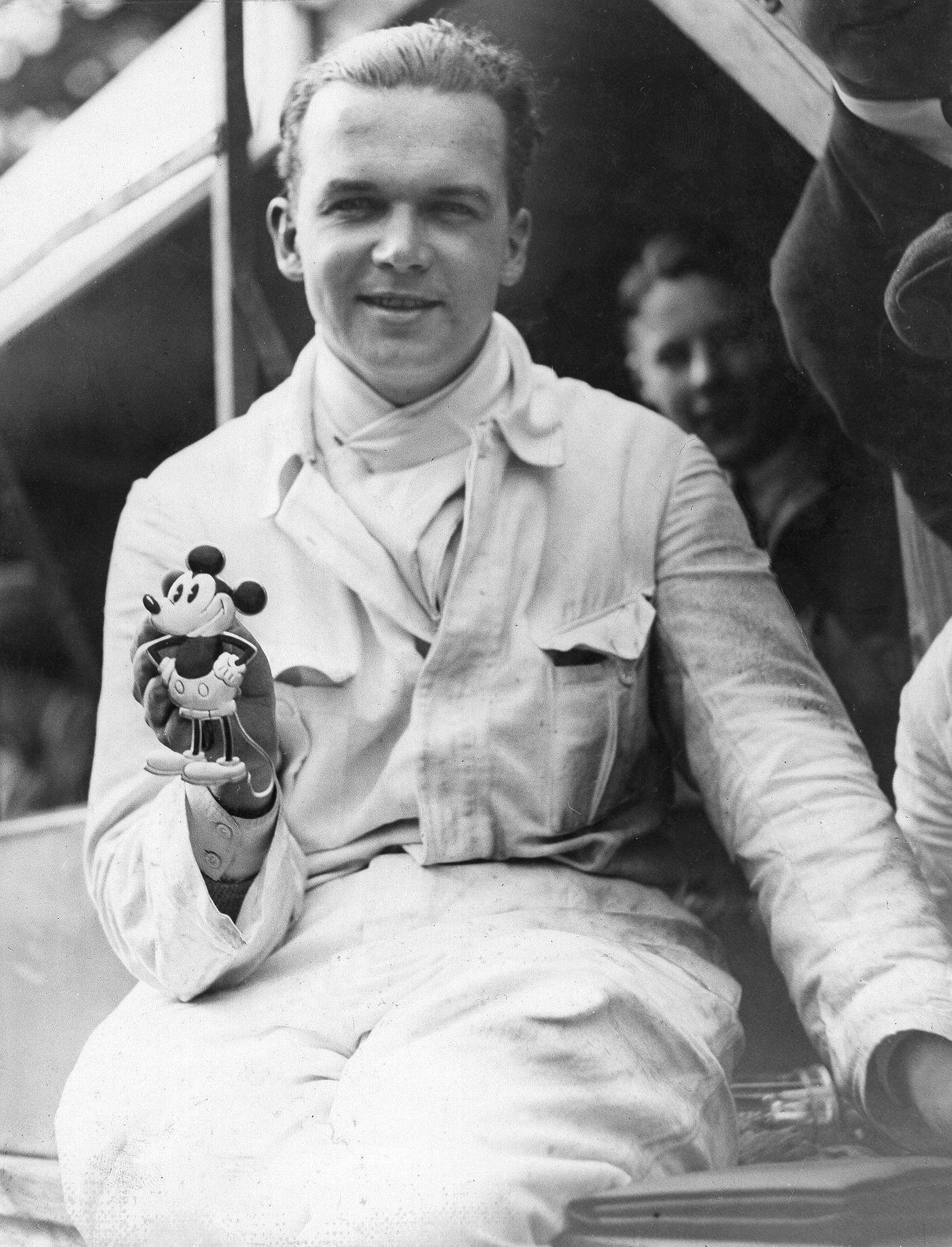 Rudolf Caracciola's with Mickey Mouse, 1930