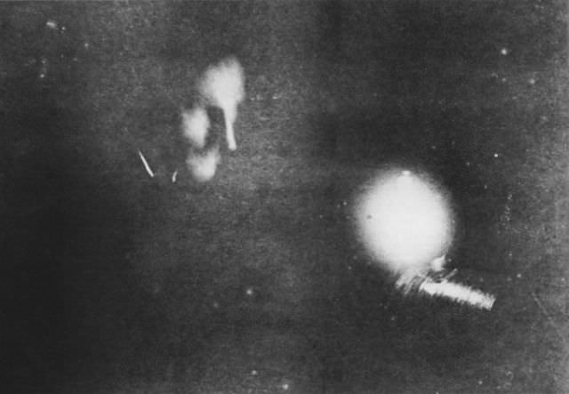 First photograph ever taken by phosphorescent light. The face is that of NikolaTesla, and the source of light is one of his phosphorescent bulbs. The time of exposure, eight minutes. Date of photograph January, 1894.