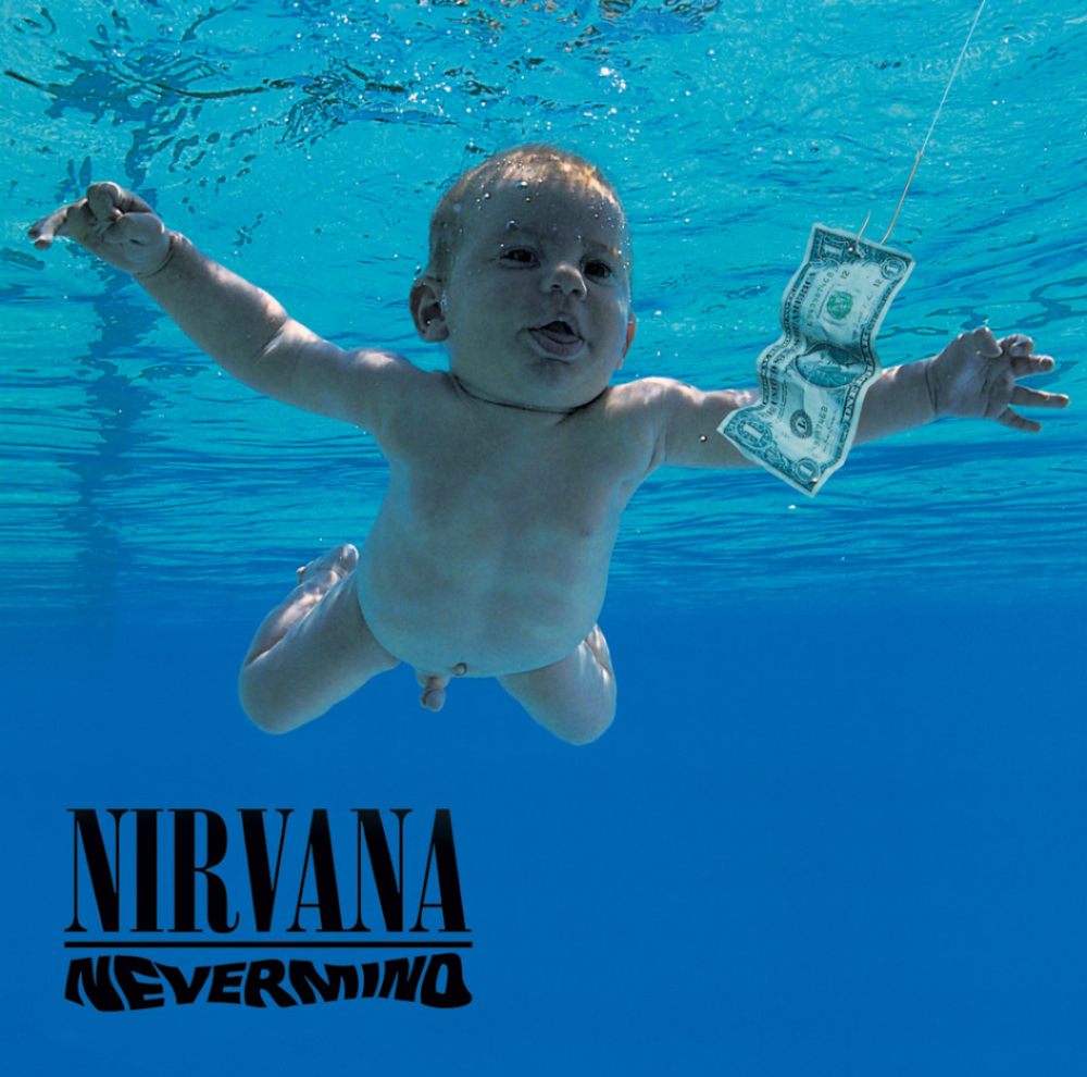 The front cover for the album Nevermind by Nirvana.