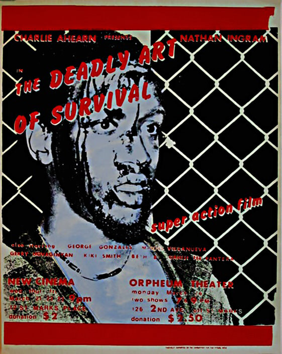 Charlie Ahearn, The Deadly Art of Survival, Silkscreen Poster, 1979