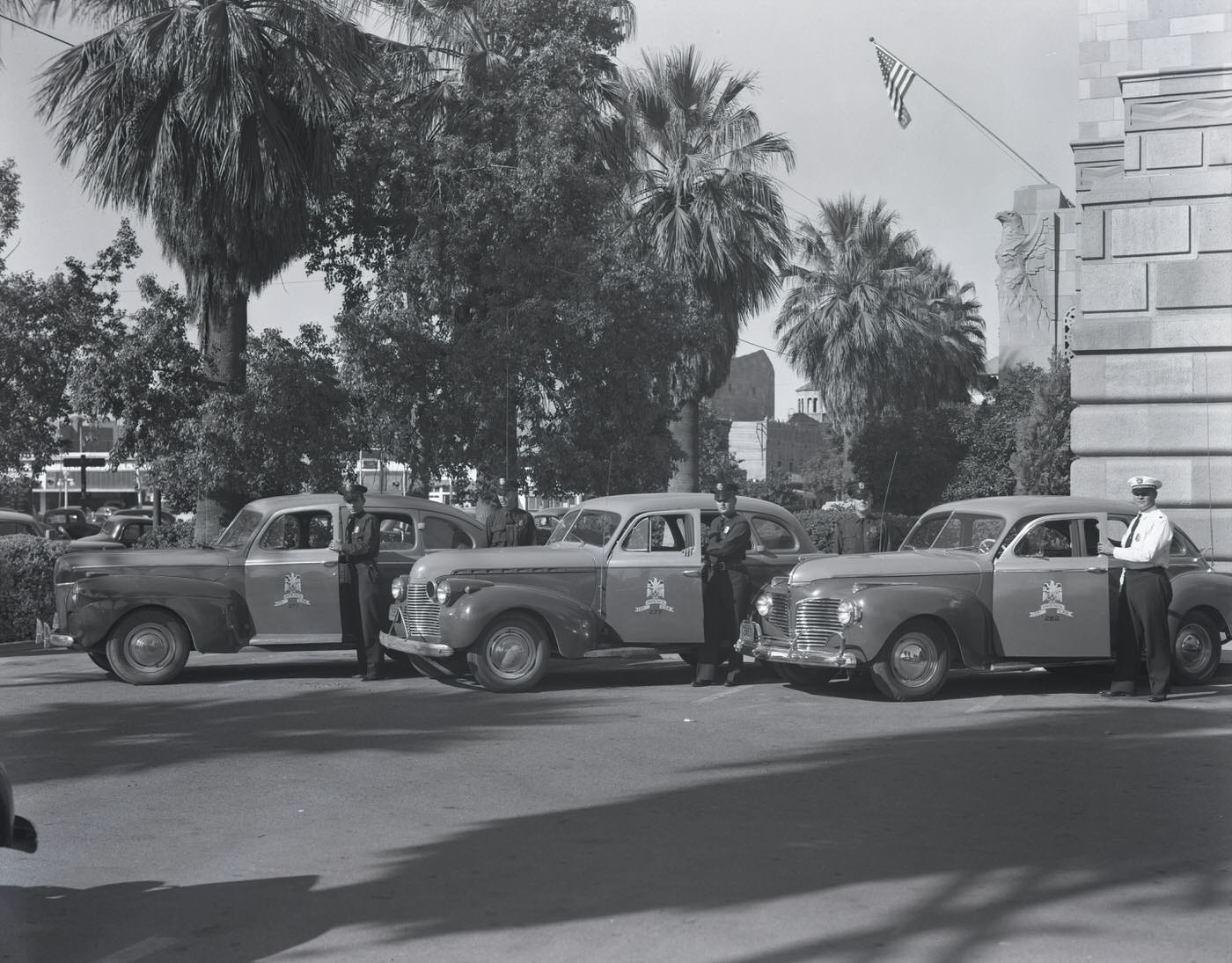 Phoenix Fire Marshals by Their Cars, 1930s
