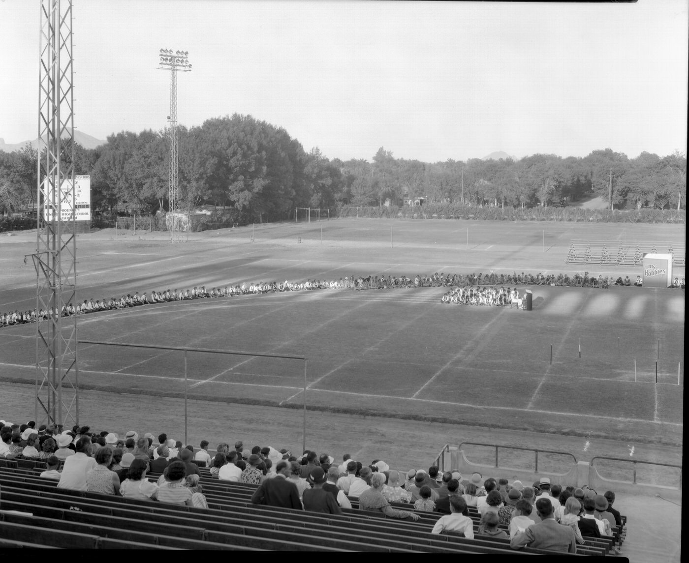 Camp Fire Girls at the Phoenix Stadium, 1930s