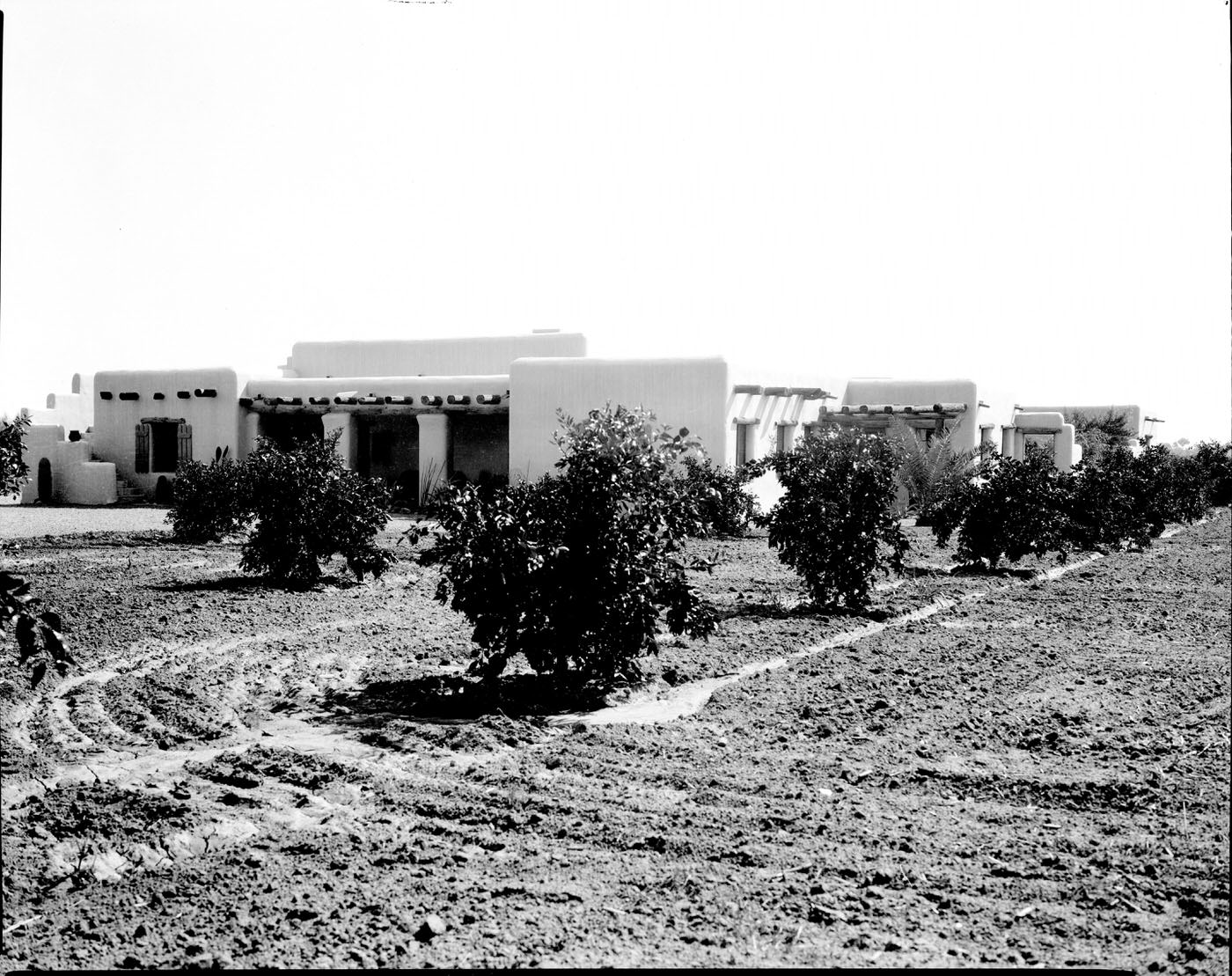 Ranch House on Citrus Ranch. This ranch was located on Northern Ave. in Phoenix, 1930s