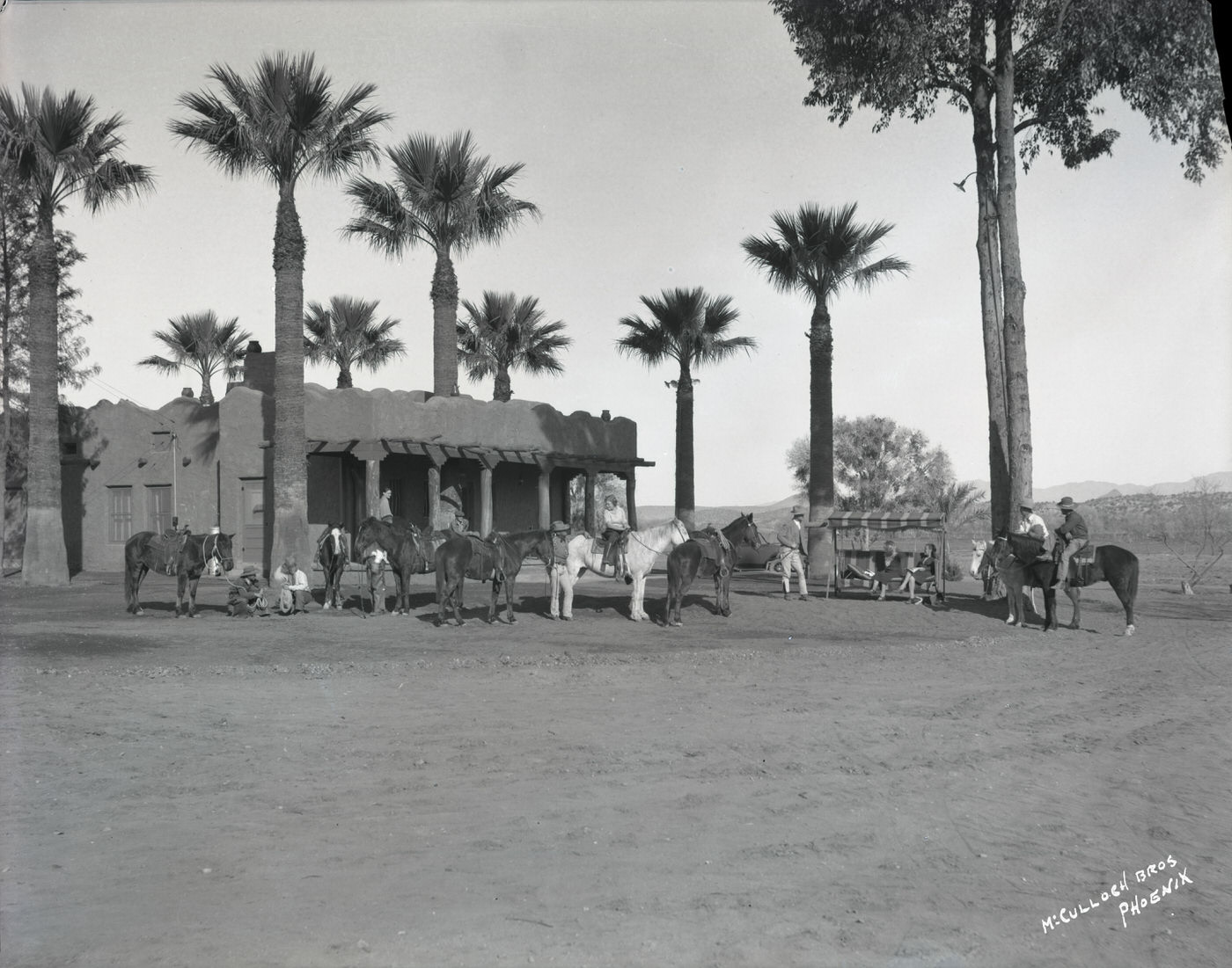 Bar FX Ranch Guests on Horseback, 1930s