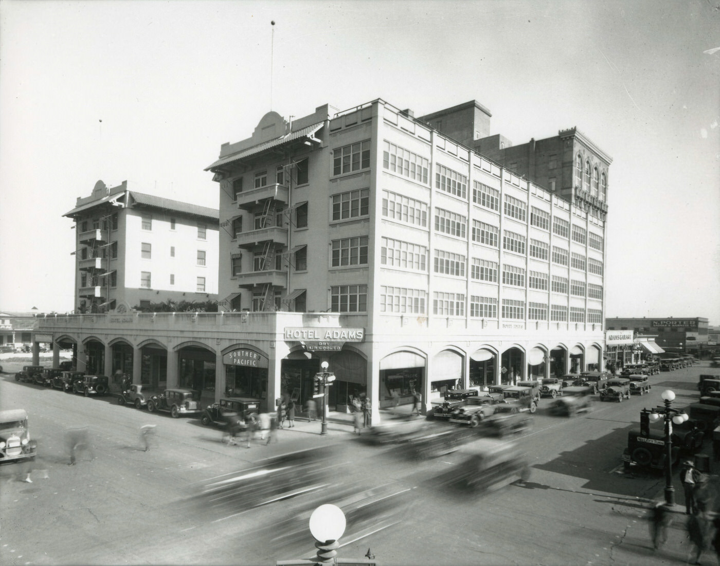 Adams Hotel Exterior, 1930s