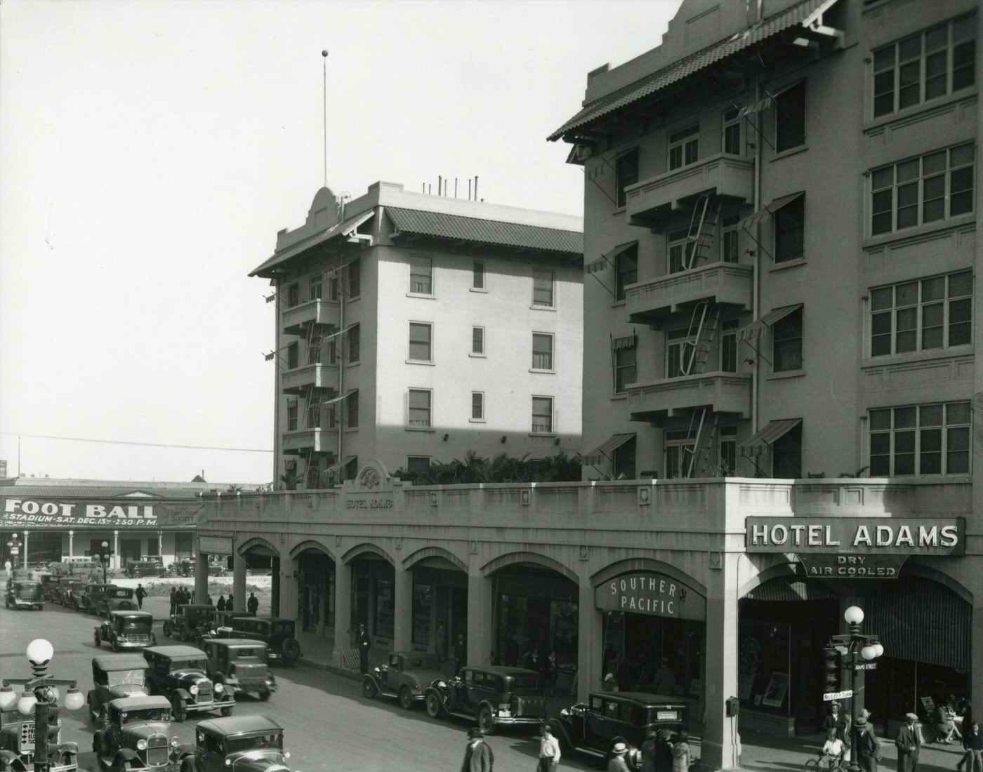 Adams Hotel Exterior, 1930s