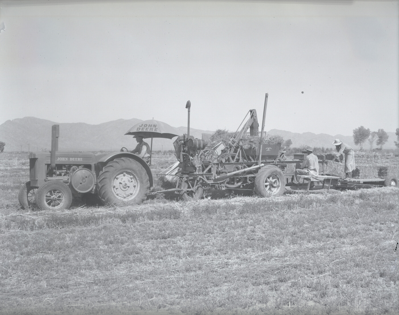 Motorized Hay Baler, 1930s