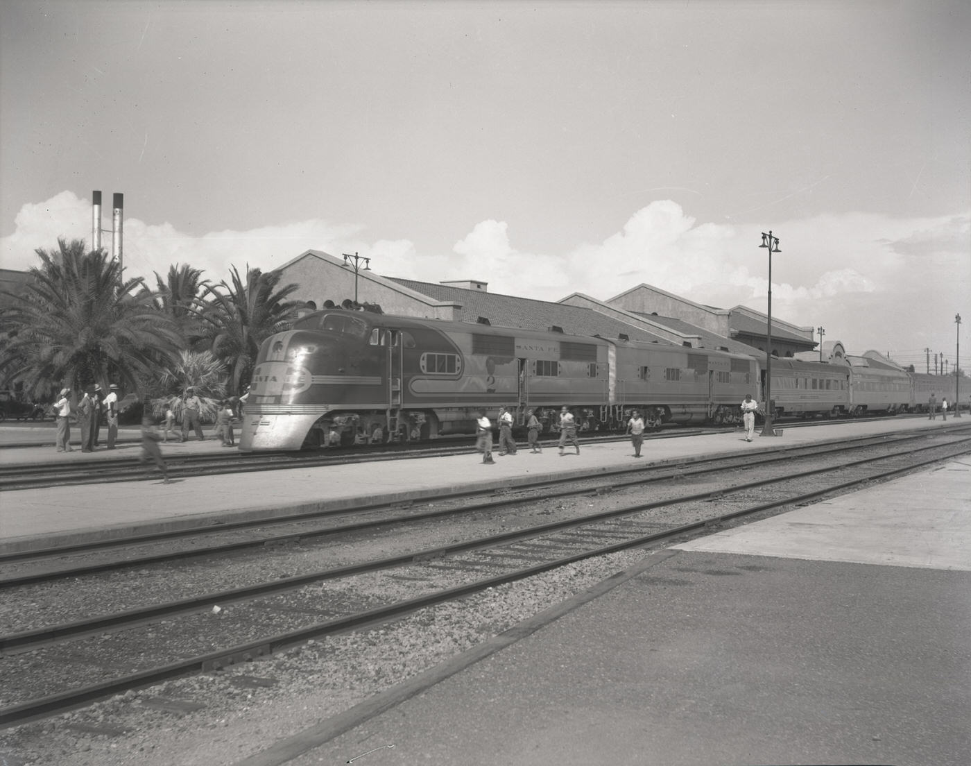 Santa Fe Chief at the Phoenix Train Depot, 1930s