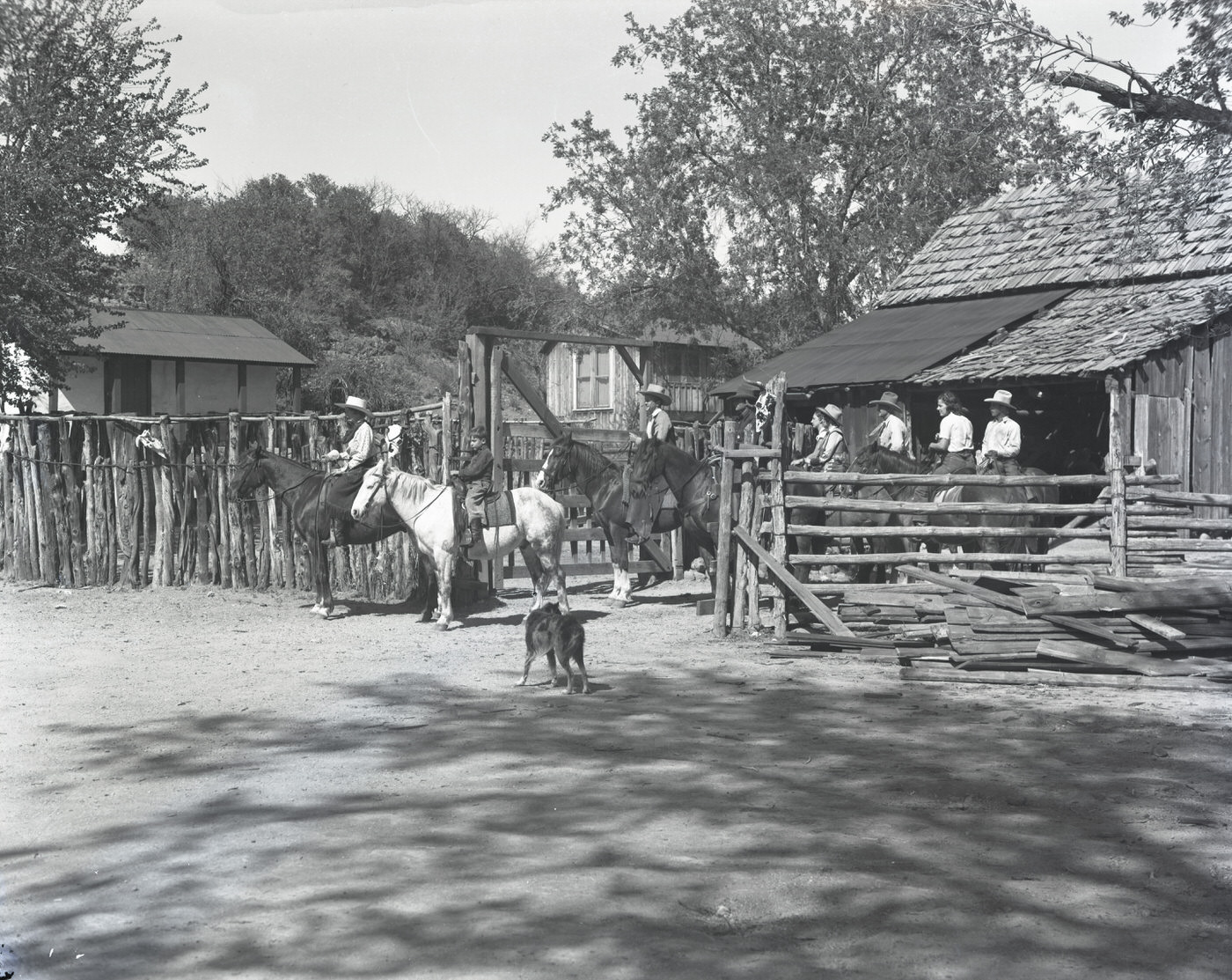 Soda Springs Ranch Guests Horseback Riding, 1930s