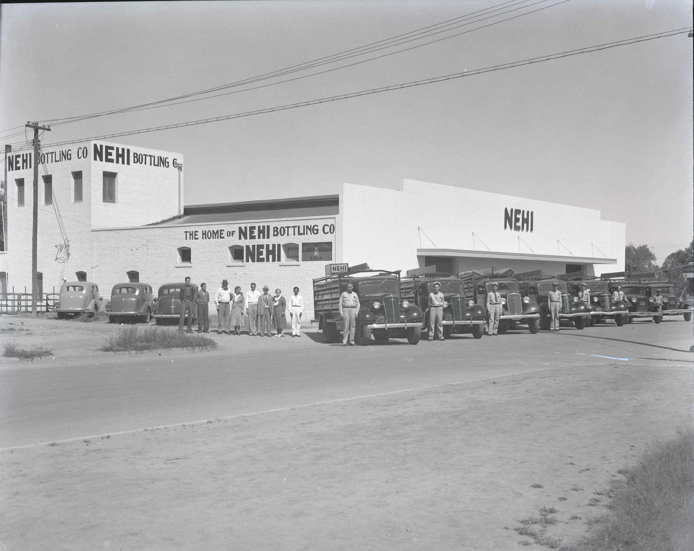 Employees in Front of Nehi Bottling Co. Building, 1930s