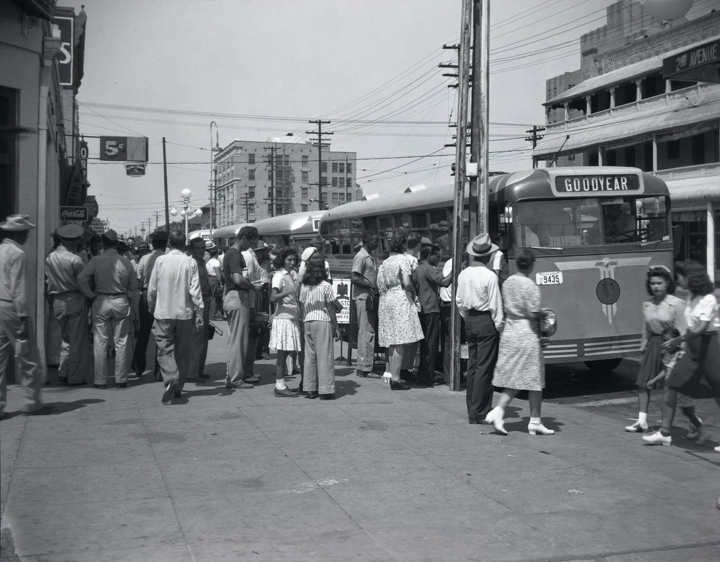 People Boarding Phoenix Bus, 1941