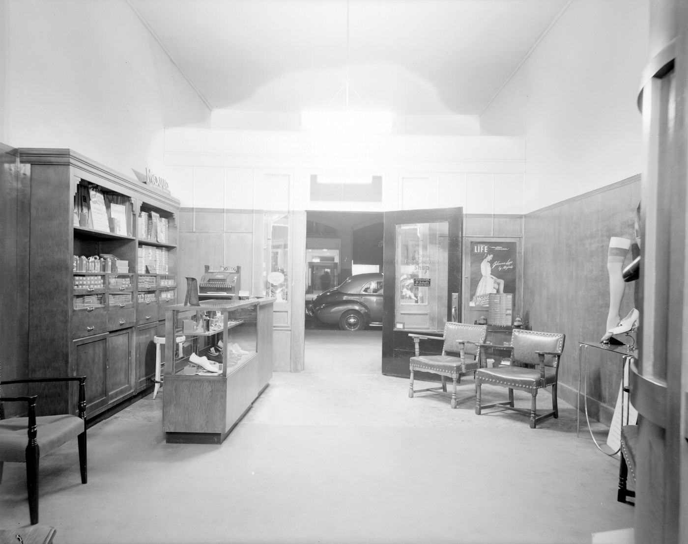 Dr. Scholls Shoe Store Interior, 1941