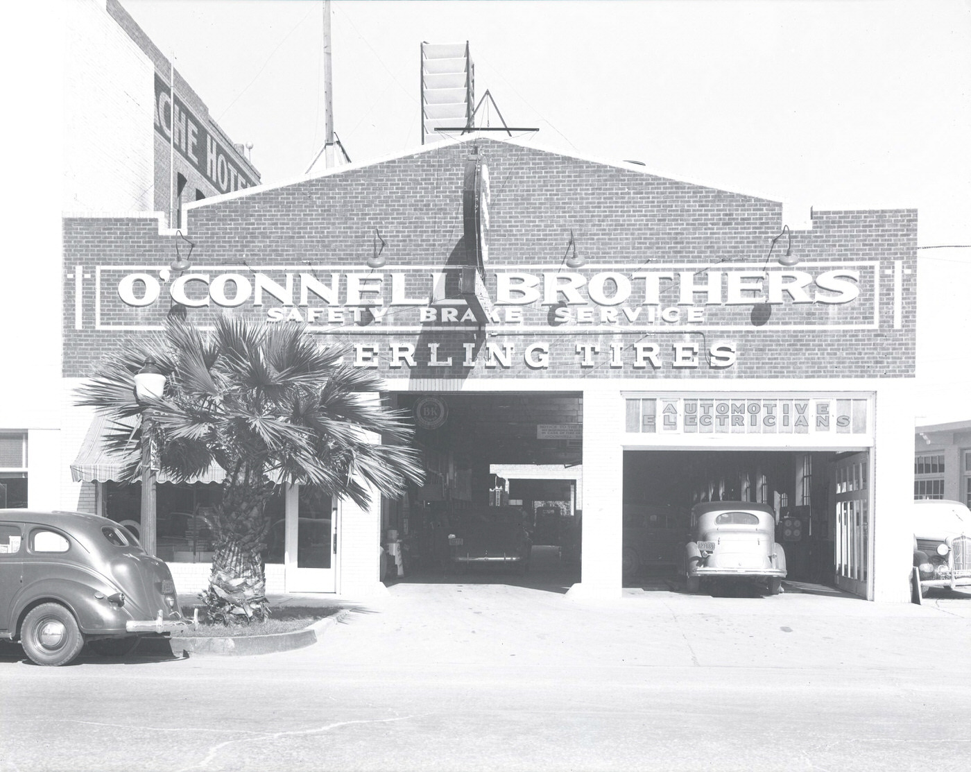 O'Connell Brothers Automobile Repair Shop Exterior, 1941