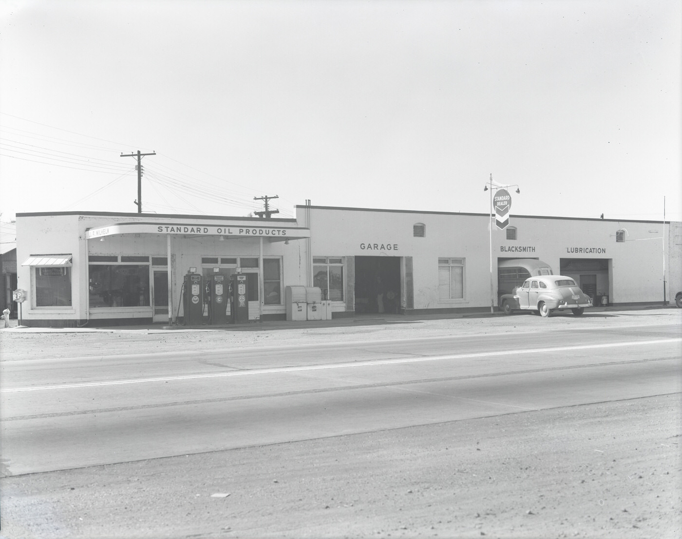 Standard Oil Co. Service Station Exterior, 1943